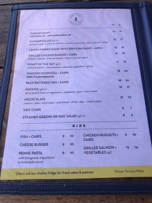 Menu photo 1 Harbord Diggers Freshwater, NSW Menu photo 1 Harbord Diggers Freshwater, NSW