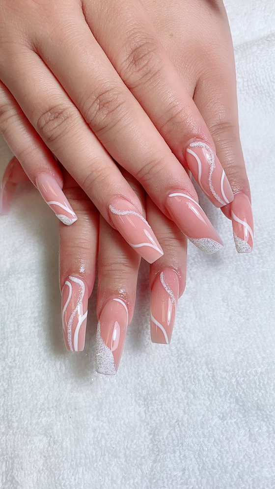 PINK AND WHITE NAILS Updated September 2024 355 Photos & 352