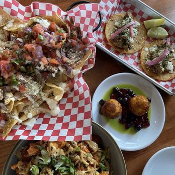 Wine Down Bistro & Lounge - Brisket nachos, goat cheese balls, carnitas tacos and cauliflower - Breakfast & Brunch Near Me - Ooltewah, Tennessee Wine Down Bistro & Lounge - Brisket nachos, goat cheese balls, carnitas tacos and cauliflower - Breakfast & Brunch Near Me - Ooltewah, Tennessee