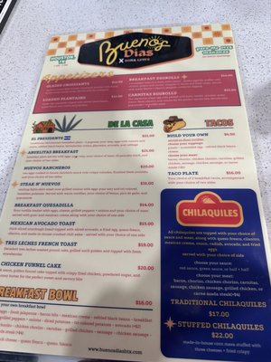 Menu photo 5 Buenos Dias Houston, TX