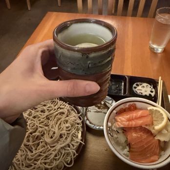 Soba-ya - Complementary green tea that comes with the lunch combo - Japanese Near Me - New York, New York Soba-ya - Complementary green tea that comes with the lunch combo - Japanese Near Me - New York, New York