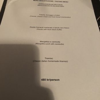 Trattoria La Strega - Current fixed price menu Sept 2018 - Italian Near Me - Gothenburg, O