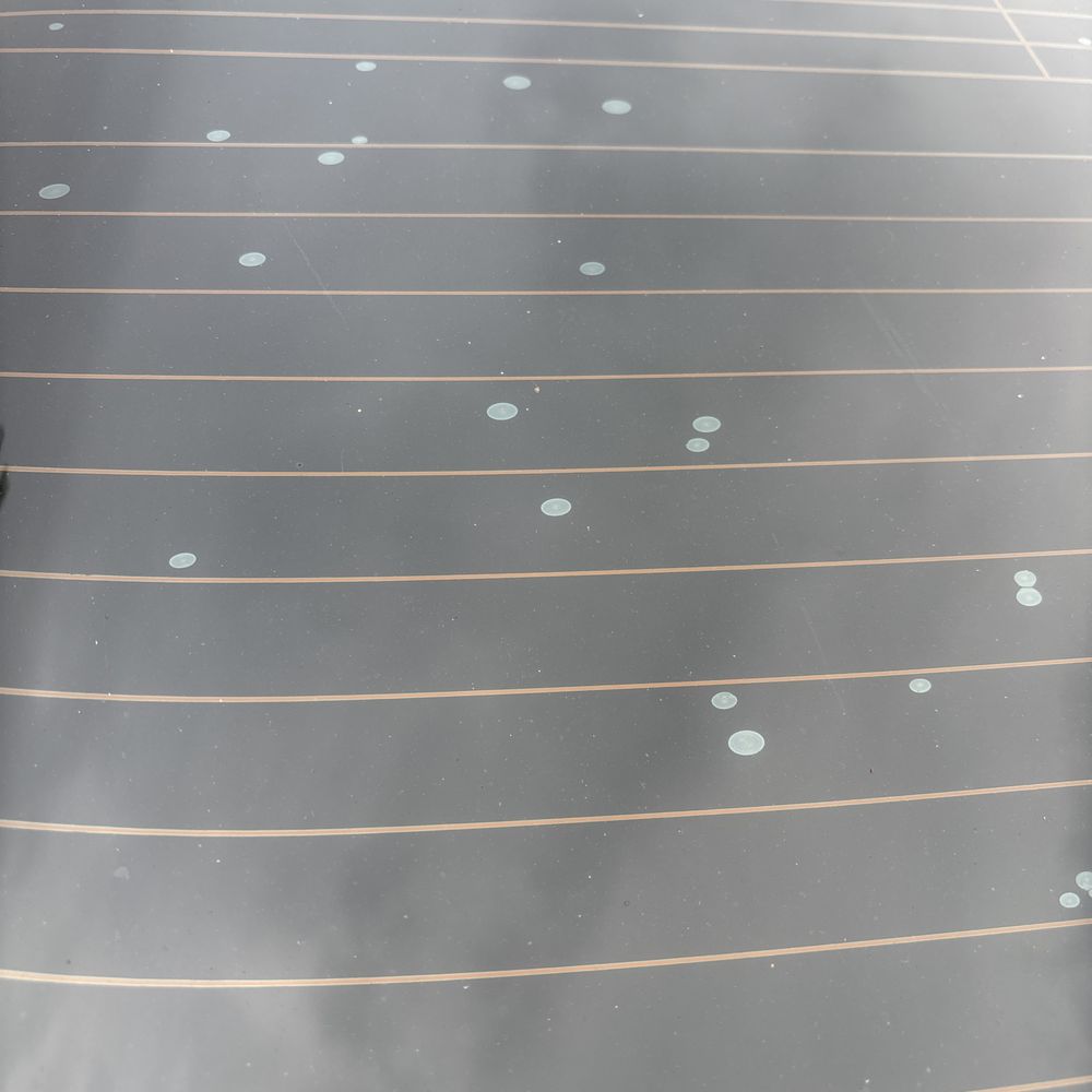 The back window . That's the tint they put on my car about 4 years ago .