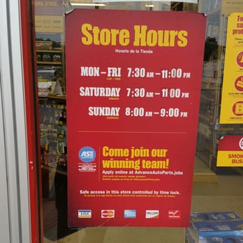 Advance Auto Parts - Store hours - Auto Parts & Supplies Near Me - Houston, Texas Advance Auto Parts - Store hours - Auto Parts & Supplies Near Me - Houston, Texas