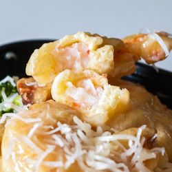 Peking Garden - detail shot of the Coconut Shrimp - the batter nearest to the shrimp wasn't cooked all the way and made the dish super unpleasant