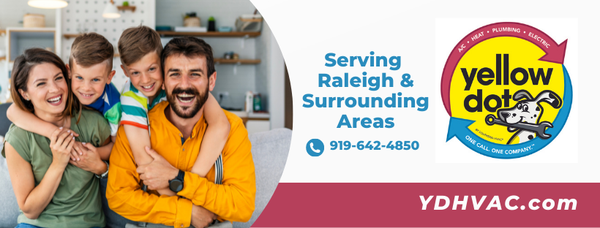 Yellow Dot Heating & Air Conditioning Logo