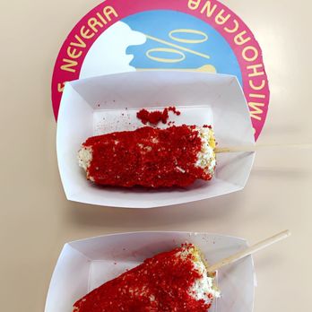 Dulce Vida Ice Cream Factory - Corn coated with Hot Cheetos! - Ice Cream & Frozen Yogurt Near Me - Columbus, Ohio
