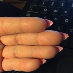 Leslie Signature Nails and Spa - A little of the black polish from my previous nails