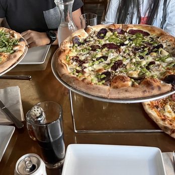 Luccas Pizza - Left to right: Truffle Pizza, Potato Pesto Pizza, and Spicy Meatball Pizza - Pizza Near Me - Sacramento, California Luccas Pizza - Left to right: Truffle Pizza, Potato Pesto Pizza, and Spicy Meatball Pizza - Pizza Near Me - Sacramento, California