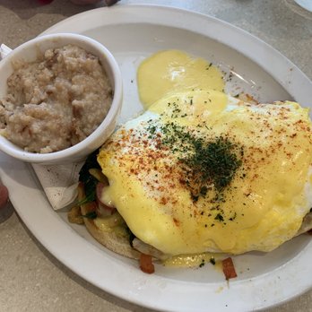 Wild Eggs - Veggie eggs Bennie and grits of the day - Breakfast & Brunch Near Me - Indianapolis, Indiana