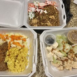 Beef Curry Rendang, tumeric rice, fried rice, and fish & shrimp siomay Beef Curry Rendang, tumeric rice, fried rice, and fish & shrimp siomay