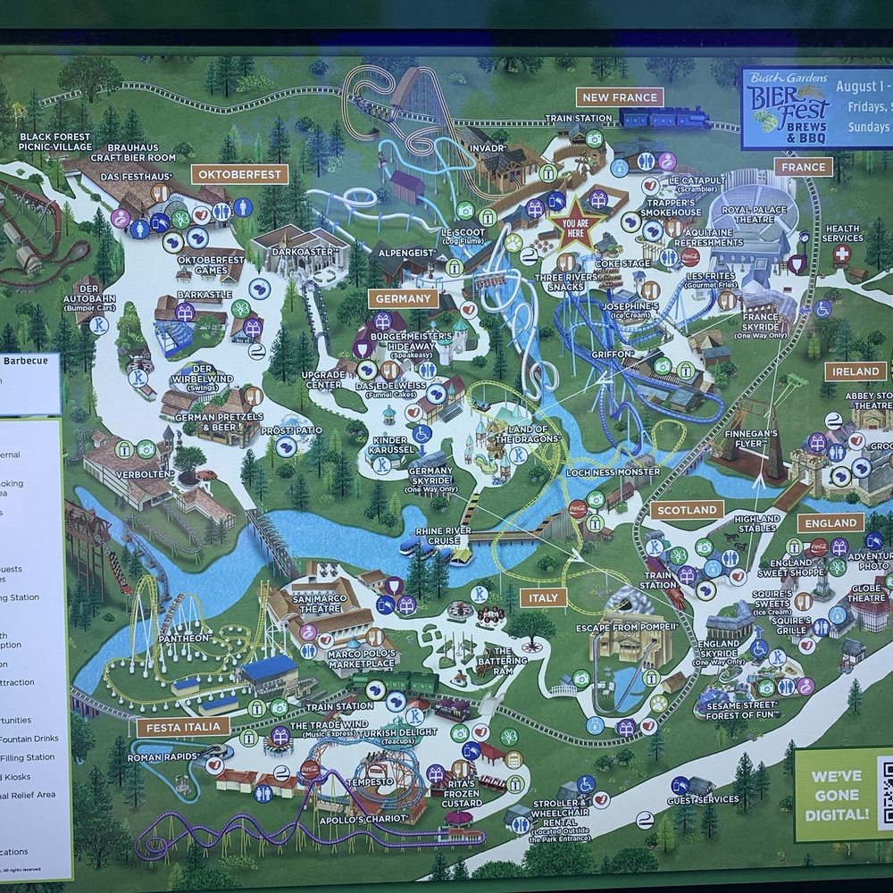 Busch Gardens Williamsburg - The map - Amusement Parks Near Me - Williamsburg, Virginia Busch Gardens Williamsburg - The map - Amusement Parks Near Me - Williamsburg, Virginia