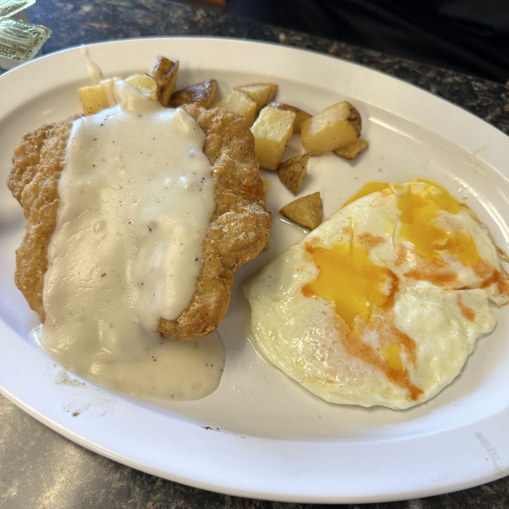 Chicken Fried Steak with Home Fries Chicken Fried Steak with Home Fries