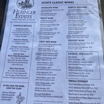 Heringer Estates - menu nov 2020 - Wineries Near Me - Clarksburg, California Heringer Estates - menu nov 2020 - Wineries Near Me - Clarksburg, California