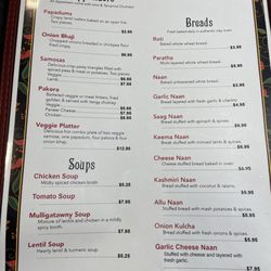 Curry King - Menu