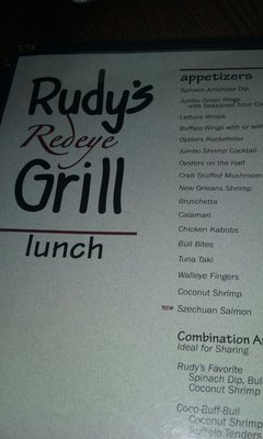 Menu photo 4 Rudy's Redeye Grill White Bear Lake, MN