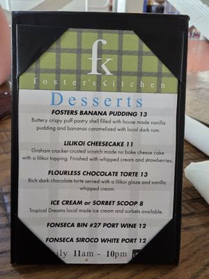 Menu photo 6 Foster's Kitchen Waikoloa, HI Menu photo 6 Foster's Kitchen Waikoloa, HI