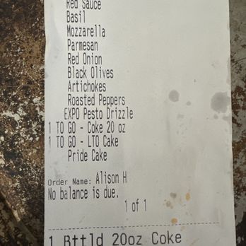 MOD Pizza - Receipt - Pizza Near Me - Goodyear, Arizona