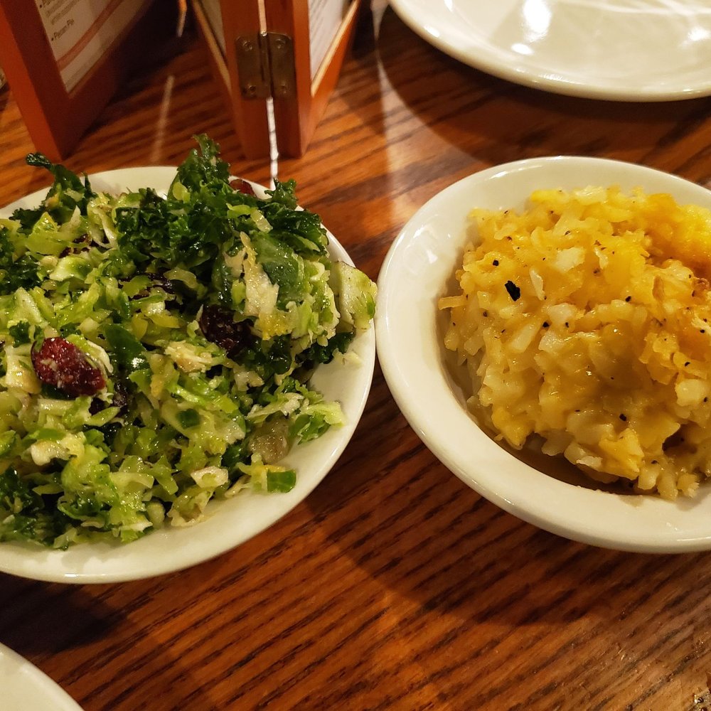 Cracker Barrel - Kale and brussel sprout salad with a side of hashbrowns Casserole - Breakfast & Brunch Near Me - Fishkill, New York Cracker Barrel - Kale and brussel sprout salad with a side of hashbrowns Casserole - Breakfast & Brunch Near Me - Fishkill, New York