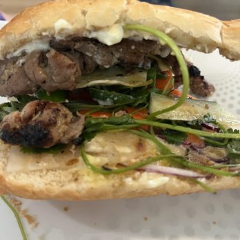 LaSam Pho - Barbecue Pork Banh Mi. This was only half of it. The pork was tender and tasty. - Noodles Near Me - Citrus Heights, California LaSam Pho - Barbecue Pork Banh Mi. This was only half of it. The pork was tender and tasty. - Noodles Near Me - Citrus Heights, California