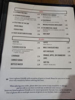 Menu photo 3 Old German Bakery & Restaurant Fredericksburg, TX