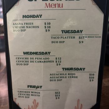 Helena’s - Specials - Mexican Near Me - Falls Church, Virginia