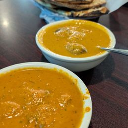 Butter Chicken, Malai Kofta and Roti, Naan Butter Chicken, Malai Kofta and Roti, Naan