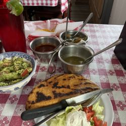 Chicken quesadilla, made-to-order guacamole