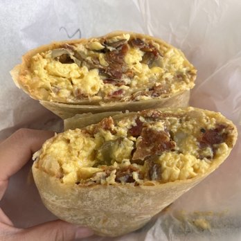 Konito's Cafe - Egg Burrito #3 (medium scrambled egg, cheese, potato) - I'd skip this - Breakfast & Brunch Near Me - San Diego, California Konito's Cafe - Egg Burrito #3 (medium scrambled egg, cheese, potato) - I'd skip this - Breakfast & Brunch Near Me - San Diego, California