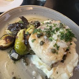 Cod special with vegetables over mashed potatoes Cod special with vegetables over mashed potatoes