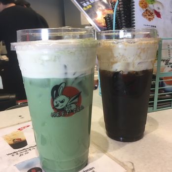 Meet Tea - Matcha cream top and Batman drinks - Bubble Tea Near Me - Temple City, California