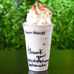 McKinney Leaf Cafe - Fruity Pebbles frappe is available at Leaf Cafe in McKinney, TX. Find the best frappe only in McKinney, TX. Infuse any drink with supplement