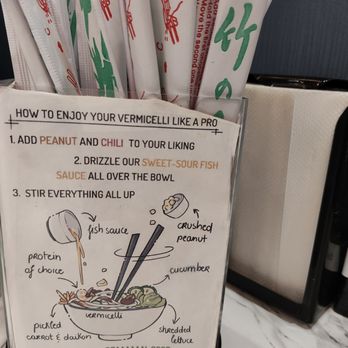Banh Mi Galang - Vermicelli Instructions! - Vietnamese Near Me - Austin, Texas