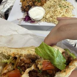 Jerusalem Mix Pita and a Chicken Kabob Plate! Yum yum!