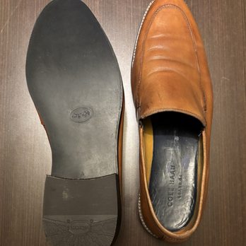 Shoe Repair - Brown leather slip on shoes after repair of outsole and leather reconditioning and polish. - Shoe Repair Near Me - San Francisco, California Shoe Repair - Brown leather slip on shoes after repair of outsole and leather reconditioning and polish. - Shoe Repair Near Me - San Francisco, California