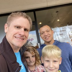 Almaden Plaza - Zane Daugherty, Owner of Send Me a Trainer San Jose West, with Zane's kids and Send Me a Trainer Troy Witt