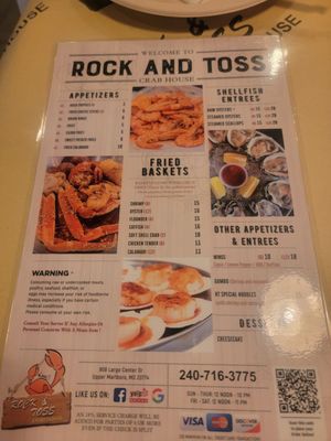 Menu photo 1 Rock & Toss Crab House Upper Marlboro, MD Menu photo 1 Rock & Toss Crab House Upper Marlboro, MD