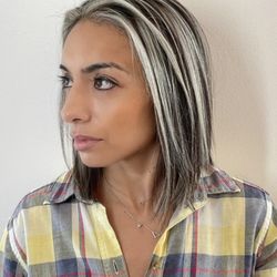 Gamine Beauty - Gorgeous icy blonde highlights by Mina!