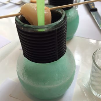 La Leche - Best lychee smoothie. Dunno why it's green but it's a beautiful color. Hehe - Signature Cuisine Near Me - Puerto Vallarta, JAL