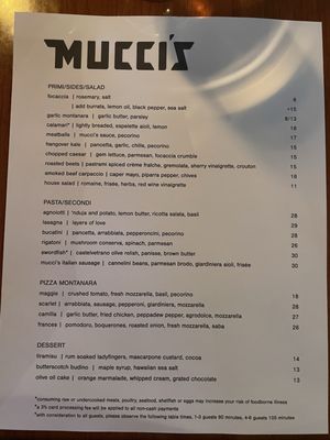 Menu photo 1 Mucci's Italian Saint Paul, MN Menu photo 1 Mucci's Italian Saint Paul, MN