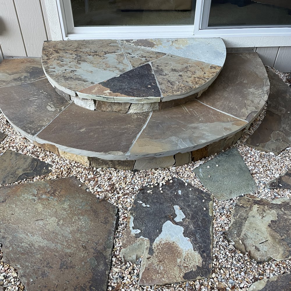 Sergio's Masonry - AFTER: This is the flagstone steps that Sergio built for us. He did a beautiful job. - Masonry/Concrete Near Me Sergio's Masonry - AFTER: This is the flagstone steps that Sergio built for us. He did a beautiful job. - Masonry/Concrete Near Me