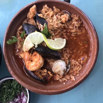 Puerto Santo Laguna Sunset - Arroz a la tumbada. My husband's favorite dish in Cancun. Tasty, seafood bomb! - Mexican Near Me - Cancún, ROO