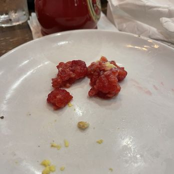 Another Broken Egg Cafe - The smushed inedible raspberries I was served. - Breakfast & Brunch Near Me - Winter Park, Florida Another Broken Egg Cafe - The smushed inedible raspberries I was served. - Breakfast & Brunch Near Me - Winter Park, Florida