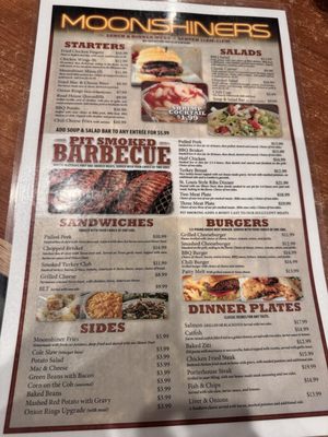 Menu photo 2 Moonshiners Pahrump, NV