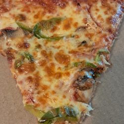 Pizza Marsala - Slice of medium pizza. 4 toppings pepperoni was one of them. Not one piece of pepperoni on it.