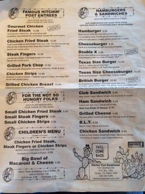 Menu photo 6 Hitchin' Post Steakhouse Ozona, TX Menu photo 6 Hitchin' Post Steakhouse Ozona, TX