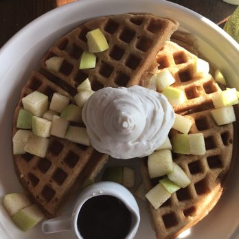 Veg Kitchen + Bar - Apple spiced waffle - Vegan Near Me - Sacramento, California Veg Kitchen + Bar - Apple spiced waffle - Vegan Near Me - Sacramento, California