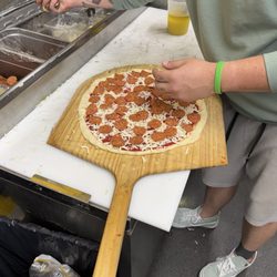 Prepping my pizza