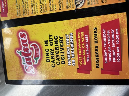 Menu photo 8 Las Salsas Jalisco Santa Ana, CA Menu photo 8 Las Salsas Jalisco Santa Ana, CA