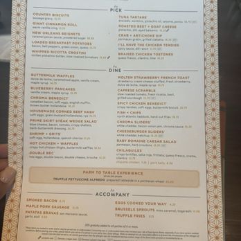 Chroma Modern Bar + Kitchen - Menu - New American Near Me - Orlando, Florida